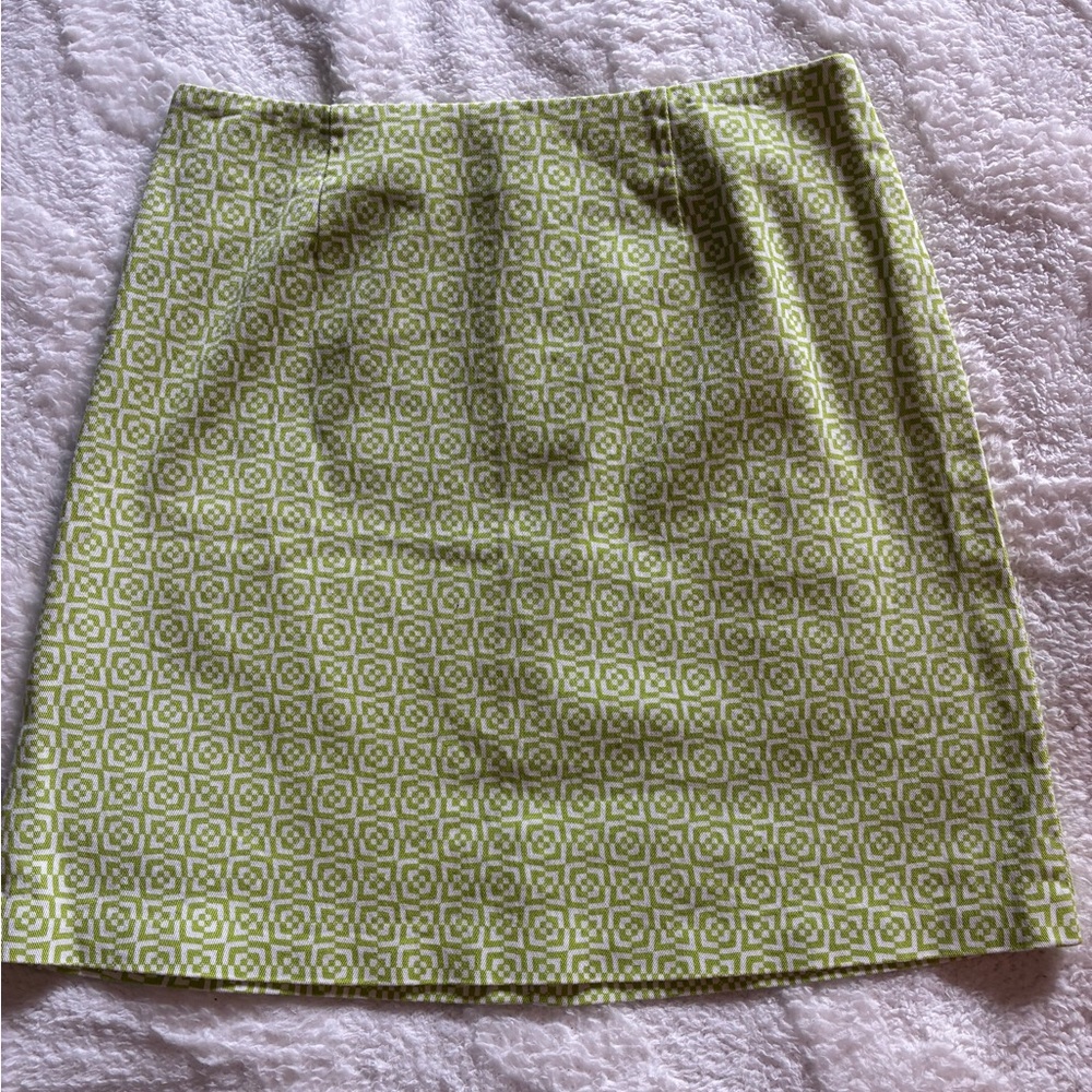 Etcetera Green A-Line Knee-Length Skirt Casual